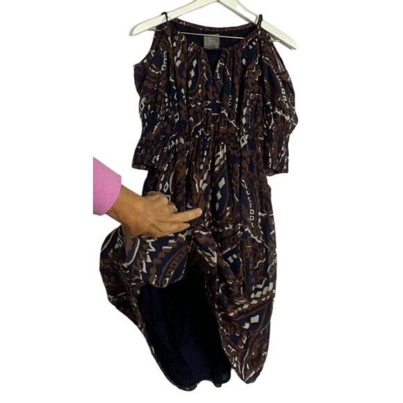 Anthropologie | Vanessa Virginia Women's Cold Shoulder Dress Size 2 100% Cotton - Picture 6 of 12